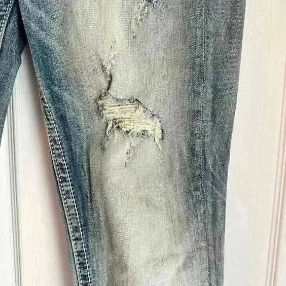 MISS ME Signature Denim Jeans Womens Size 27 Distressed Bling Blue Ankle Skinny - Picture 7 of 10